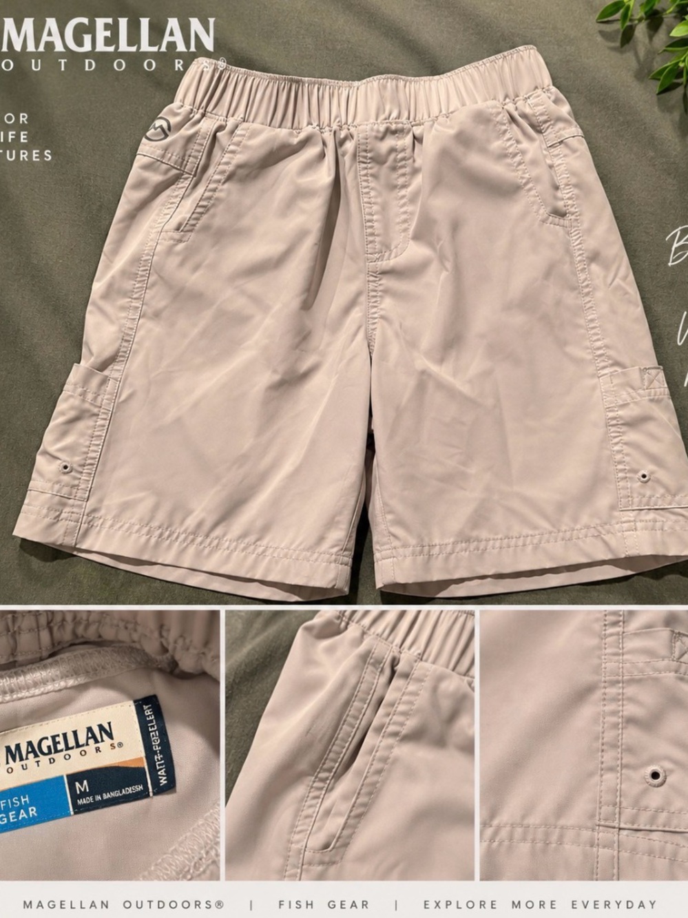 Magellan Outdoors kids Light Tan Cargo Shorts